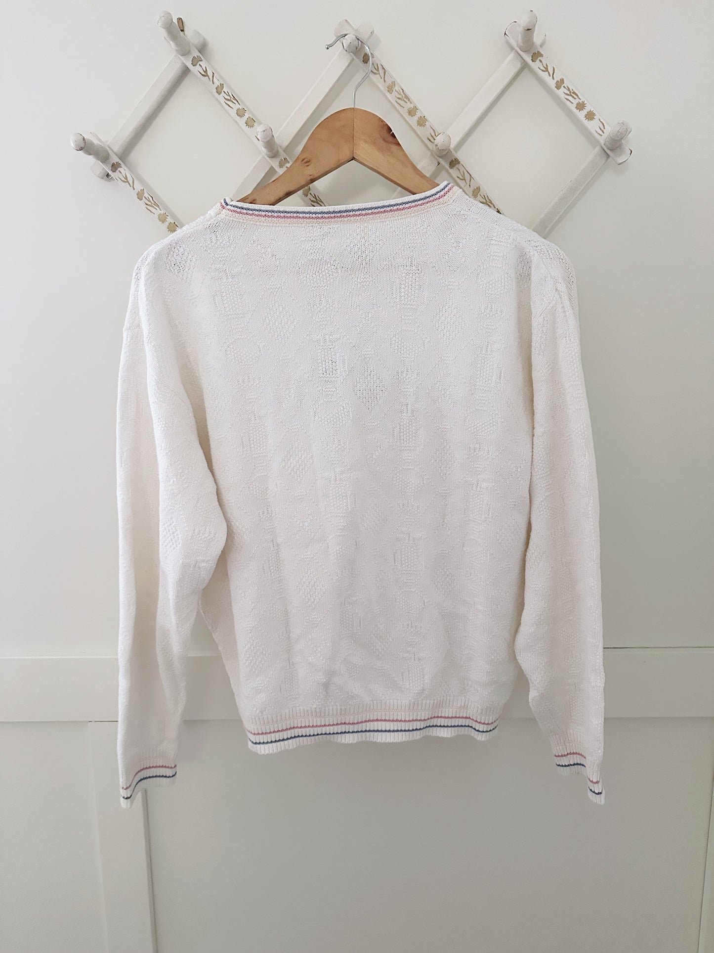 Vintage 90s Northern Reflections White Golfing Long Sleeve Sweater