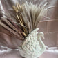 Vintage Iridescent Swan Vase